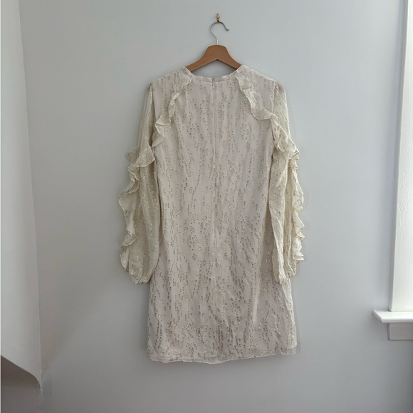 Lilly Pulitzer Belle Flounce Silk Dress in Coconut Fish Clip - NWT - Size 4 - Picture 8 of 8